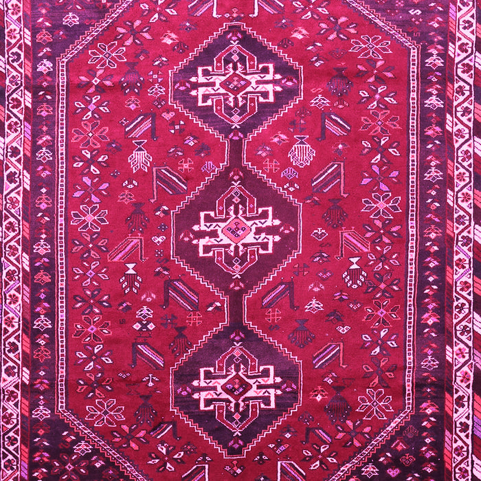 Machine Washable Persian Pink Traditional Rug, wshtr811pnk