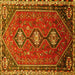 Square Persian Yellow Traditional Rug, tr811yw