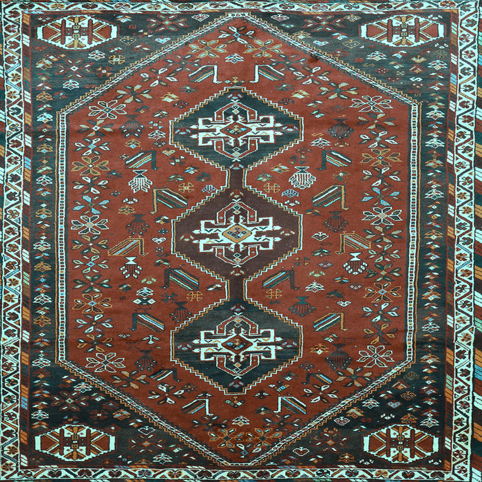 Square Persian Light Blue Traditional Rug, tr811lblu