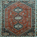 Square Persian Light Blue Traditional Rug, tr811lblu