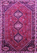 Machine Washable Persian Purple Traditional Area Rugs, wshtr811pur