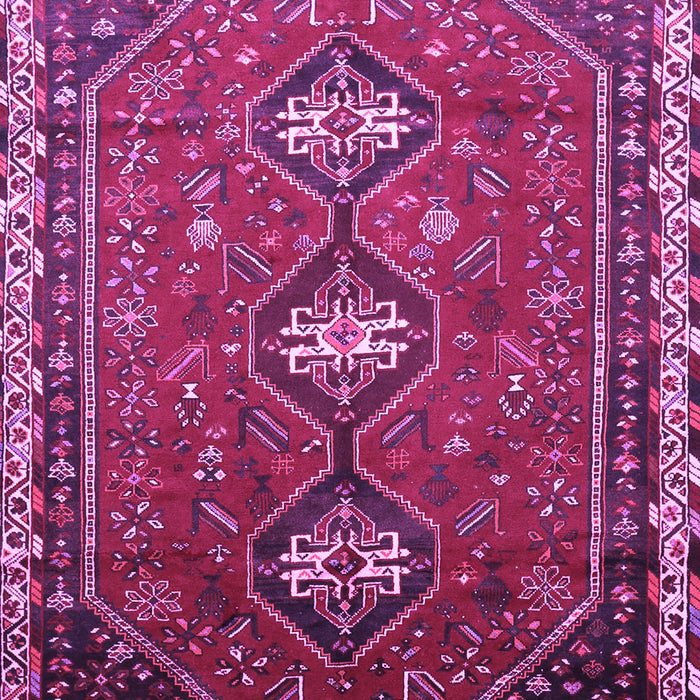 Machine Washable Persian Purple Traditional Area Rugs, wshtr811pur