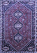 Machine Washable Persian Blue Traditional Rug, wshtr811blu