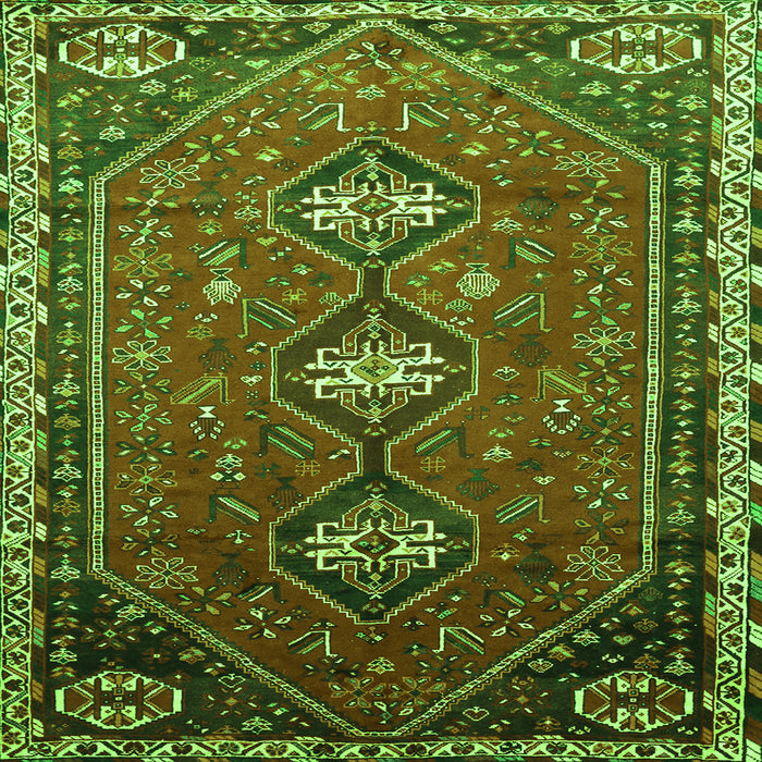 Serging Thickness of Persian Green Traditional Rug, tr811grn