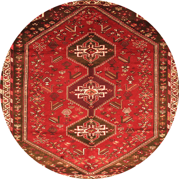Machine Washable Persian Orange Traditional Area Rugs, wshtr811org