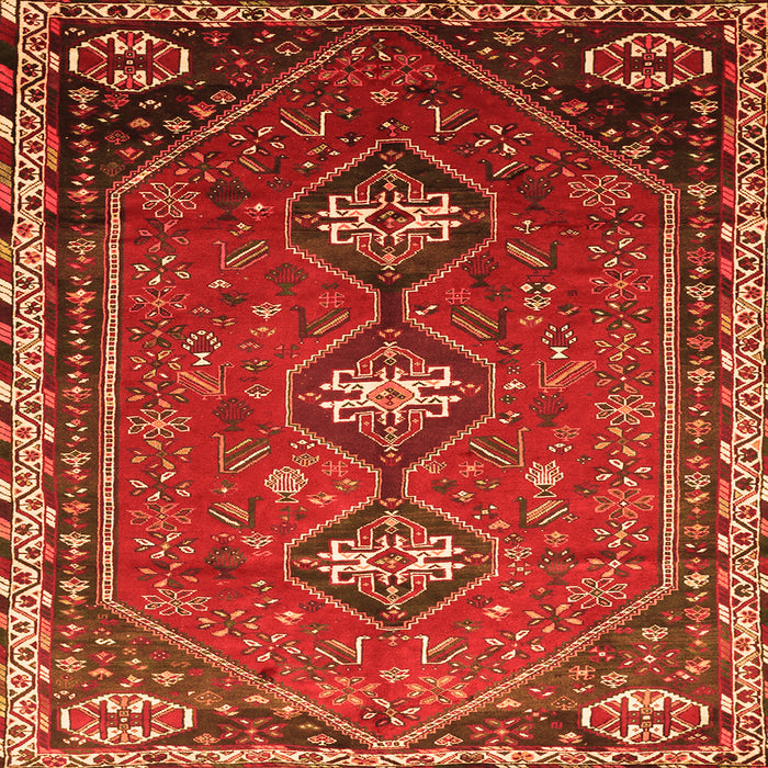 Serging Thickness of Persian Orange Traditional Rug, tr811org
