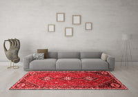 Machine Washable Persian Red Traditional Rug, wshtr811red