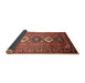 Sideview of Traditional Copper Red Pink Persian Rug, tr812