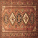Square Machine Washable Persian Brown Traditional Rug, wshtr812brn