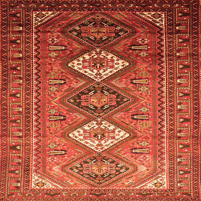 Serging Thickness of Persian Orange Traditional Rug, tr812org