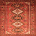 Serging Thickness of Persian Orange Traditional Rug, tr812org