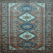 Square Persian Light Blue Traditional Rug, tr812lblu