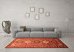 Machine Washable Persian Orange Traditional Area Rugs in a Living Room, wshtr812org