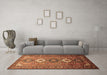 Machine Washable Persian Brown Traditional Rug in a Living Room,, wshtr812brn