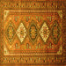 Square Persian Yellow Traditional Rug, tr812yw