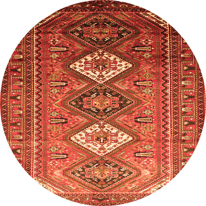 Square Persian Orange Traditional Rug, tr812org