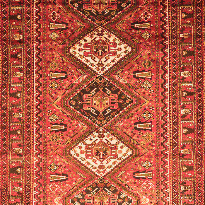 Serging Thickness of Machine Washable Persian Orange Traditional Area Rugs, wshtr812org