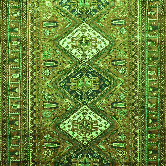 Serging Thickness of Machine Washable Persian Green Traditional Area Rugs, wshtr812grn