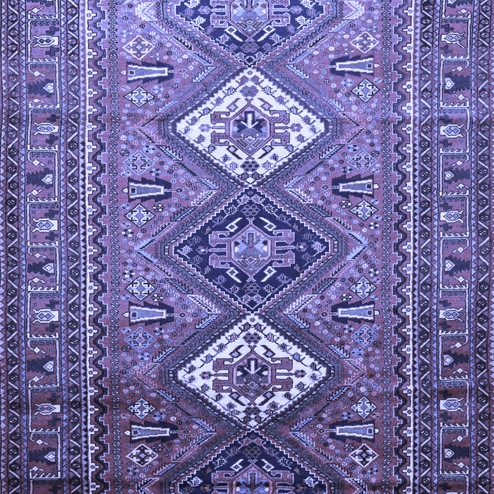 Machine Washable Persian Blue Traditional Rug, wshtr812blu