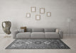 Machine Washable Persian Gray Traditional Rug in a Living Room,, wshtr812gry