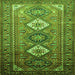 Serging Thickness of Persian Green Traditional Rug, tr812grn