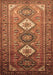 Machine Washable Persian Brown Traditional Rug, wshtr812brn