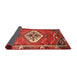 Sideview of Traditional Orange Salmon Pink Persian Rug, tr813