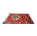 Sideview of Machine Washable Traditional Orange Salmon Pink Rug, wshtr813