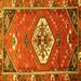 Square Persian Yellow Traditional Rug, tr813yw