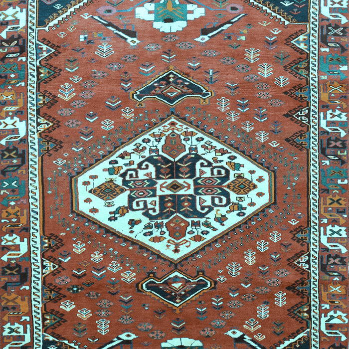 Machine Washable Persian Light Blue Traditional Rug, wshtr813lblu