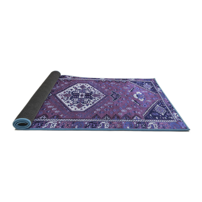 Sideview of Persian Blue Traditional Rug, tr813blu