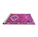 Sideview of Machine Washable Persian Purple Traditional Area Rugs, wshtr813pur