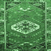 Square Machine Washable Persian Emerald Green Traditional Area Rugs, wshtr813emgrn