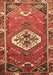 Machine Washable Persian Brown Traditional Rug, wshtr813brn