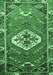 Machine Washable Persian Emerald Green Traditional Area Rugs, wshtr813emgrn