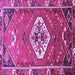 Square Machine Washable Persian Purple Traditional Area Rugs, wshtr813pur