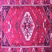 Square Persian Pink Traditional Rug, tr813pnk