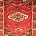 Round Machine Washable Persian Orange Traditional Area Rugs, wshtr813org