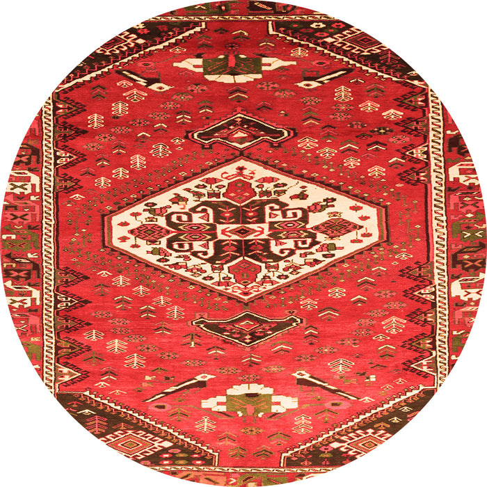 Square Persian Orange Traditional Rug, tr813org