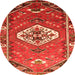 Square Persian Orange Traditional Rug, tr813org