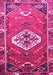 Machine Washable Persian Pink Traditional Rug, wshtr813pnk