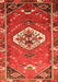 Serging Thickness of Machine Washable Persian Orange Traditional Area Rugs, wshtr813org