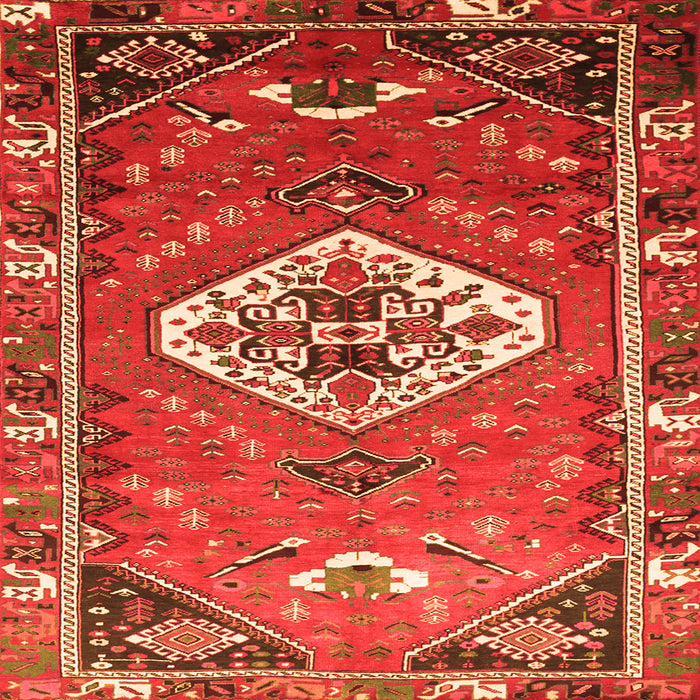 Serging Thickness of Persian Orange Traditional Rug, tr813org