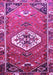 Machine Washable Persian Purple Traditional Area Rugs, wshtr813pur