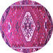 Round Persian Purple Traditional Rug, tr813pur