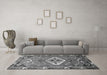 Machine Washable Persian Gray Traditional Rug in a Living Room,, wshtr813gry