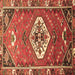 Square Persian Brown Traditional Rug, tr813brn