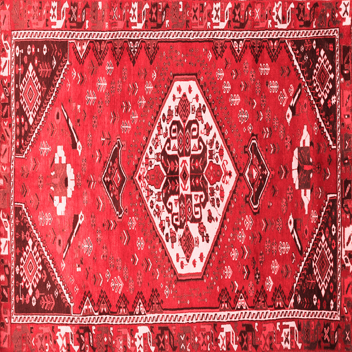 Machine Washable Persian Red Traditional Rug, wshtr813red