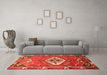 Machine Washable Persian Orange Traditional Area Rugs in a Living Room, wshtr813org