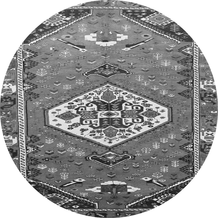 Machine Washable Persian Gray Traditional Rug, wshtr813gry